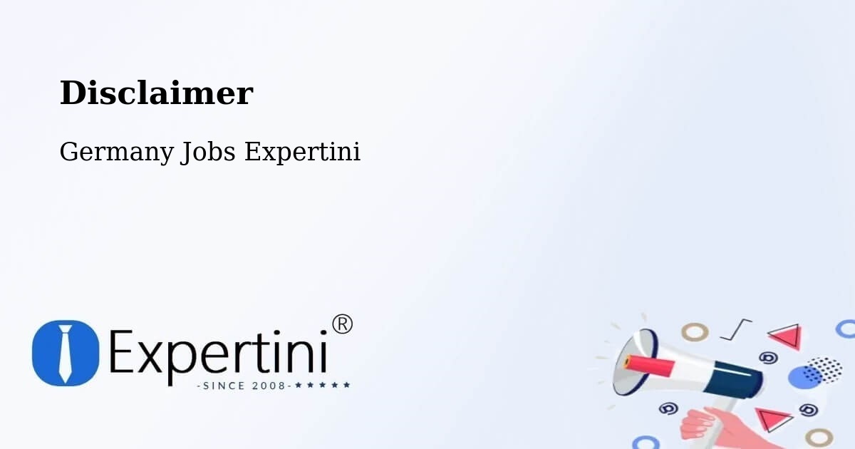 Disclaimer – Waldenburg - Germany Jobs Expertini